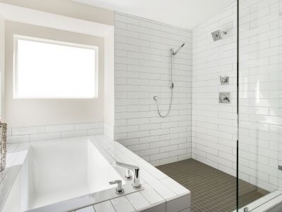 Large Format Tile in Shower